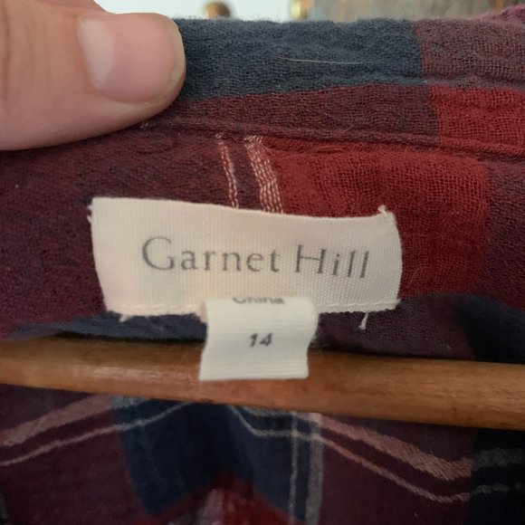 Garnet Hill plaid button-down - Picture 3 of 5